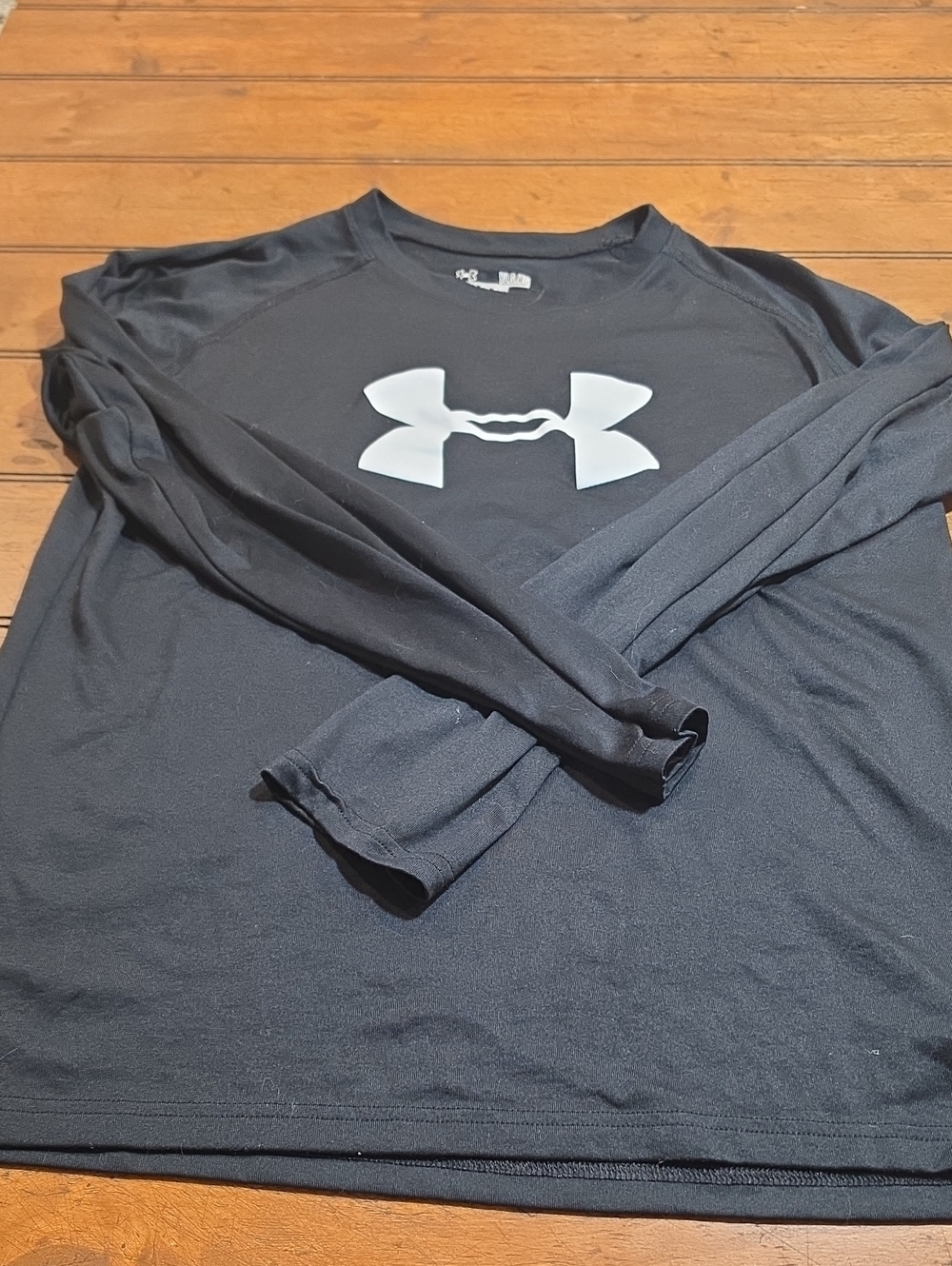 Under Armour Black Long Sleeve Logo Performance Tee